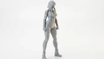 Спортивная женская фигурка девушки из спортзала 3D для п... 2