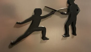Фольгированный фехтовальщик Wall Art Deco магнитный, магн... 3