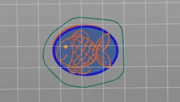 3d разбивка рыбы / 3d штамп рыба 3d разбивка рыбы / 3d штамп рыба