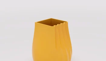 Ваза-кашпо с квадратным основанием stl 3mf цветочный горш...