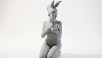Фигурка девушки-кролика женского персонажа для 3D-печати 2