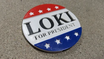 Loki for President - булавка-пуговица с магнитной обратно... Loki for President - булавка-пуговица с магнитной обратно...