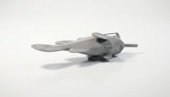 Крутая фигурка курящей рыбы-животного для 3D-печати... 3