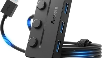 4-портовый USB-концентратор Aceele 3.0 под настольным кро... 1