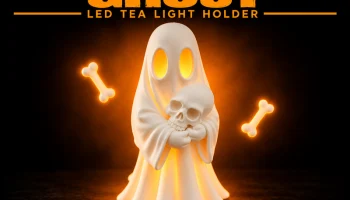 Светодиодный держатель для чайной свечи Skull Ghost