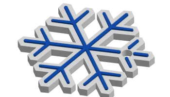 Модель снежинки, брелок 0