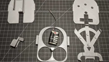 Большой круглый сейф для тросового замка Mini TSA 3