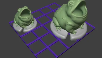 Kawaii Chonky Frog - Корзина для рабочего стола Gridfinit... 1