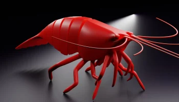 3D модель подвижной креветки 4