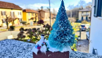 Рождественская елка с гирляндой 7