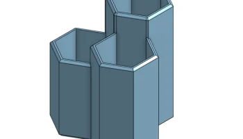 TriHexagonal Remote или пенал с держателем для карандашей 1