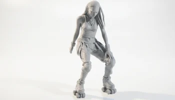 Фигурка фигуристки-дерби на роликах, женская, для 3D-печати 1