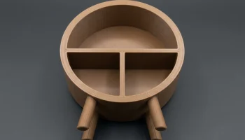 Круглая полка для кукольной мебели в масштабе 1/12 MCM... 2