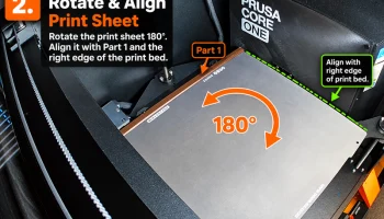 Обновление области печати Prusa CORE One / CORE One+ 2