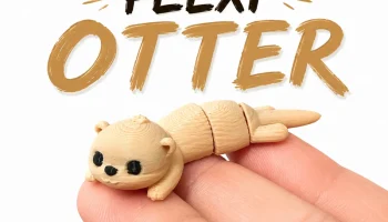 Маленькая милая Flexi Otter, шарнирное животное в стиле ...