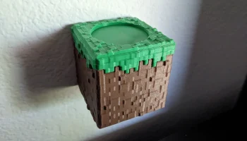 Настенная подставка для Minecraft из травяного блока Amiibo