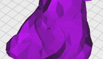 Ваза Медведь с Сердцем - Low Poly 1