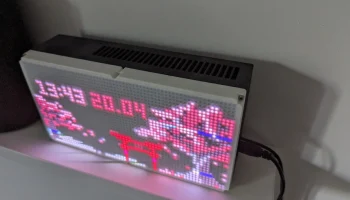 Корпус со светодиодными часами RGB (матрица 64x32)