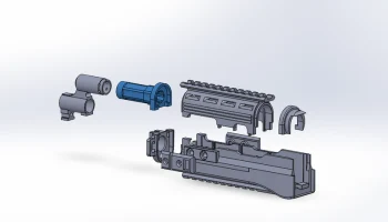 Сборка защиты руки для страйкбола AK-47 - версия Mlock 7