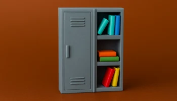 Фигурка шкафа для книжной полки - декоративная миниатюра