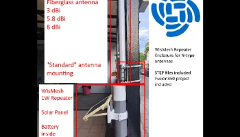 WisMesh 1W Repeater Round => large N-Type antennas 1