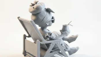 Фигурка девушки, читающей книгу, женский персонаж, 3D-пе... 3
