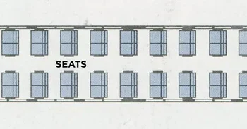 Интерьер туристических вагонов Walthers 932 Amfleet II 1