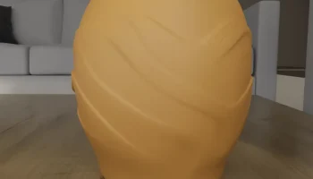 Ваза для цветов Serene Sculpted Leaf Head 3D модель... 3