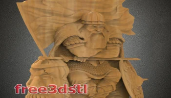 3D STL-модель воина-викинга (БЕСПЛАТНО) 2