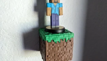 Настенная подставка для Minecraft из травяного блока Amiibo 2