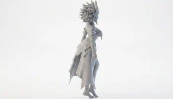Фигурка девушки аниме женского персонажа для 3D-печати 3