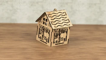 Елочная игрушка - домик