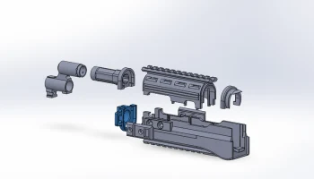 Сборка защиты руки для страйкбола AK-47 - версия Mlock 8