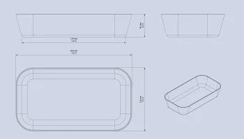 Простой лоток - 200x110x40 мм 4