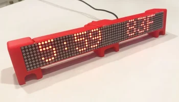 ESP8266 Double Wide Marquee Scroller News Weather Clock