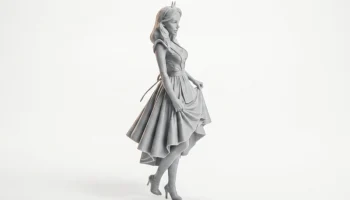 Фигурка деревенской девушки, женский персонаж, 3D-печать 3
