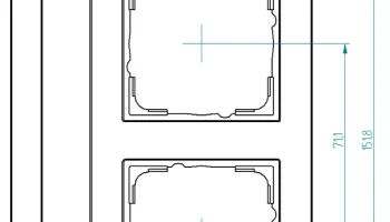 GIRA System 55 Стандартная рама с 2 отделениями 1