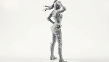 Фигурка девушки с кошачьими ушками, женский персонаж, 3D... 3