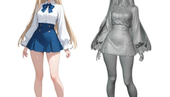 Airi - аниме "Милая школьница" STL для 3D-печати