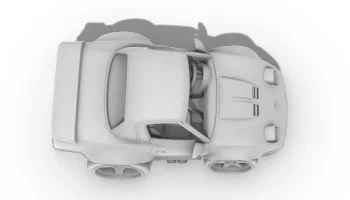 Карикатура на Chevrolet Corvette C4 ZR-1 1990 года 3