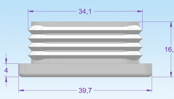 Торцевая заглушка для профильной трубы 1