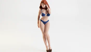 Фигурка девушки в бикини, женская коллекционная 3D-печать