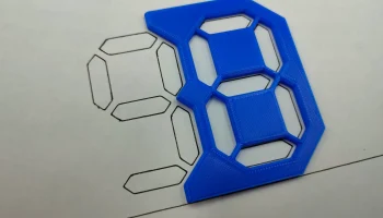 Трафарет для написания цифр 1