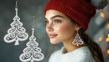 Елочные серьги