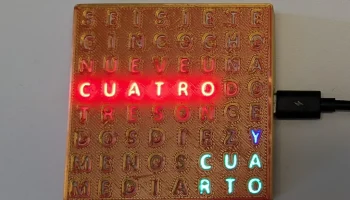 Word clock 8x8 - многоязычный (EN, DE, ES) - полностью н... 4