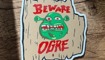 Shrek Beware Ogre Магнит (разноцветный)(магниты 8х3мм)......