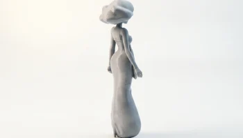 Красивое платье, женская фигурка, женская фигура, 3D-печа... 3