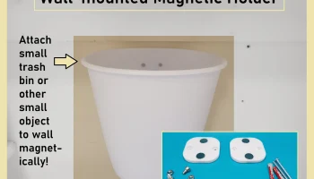 Настенный магнитный держатель для небольшого мусорного ба...