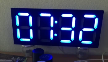 Большие 7-сегментные часы
