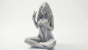 Фигурка крутой девушки, женская фигура, 3D-печать 1
